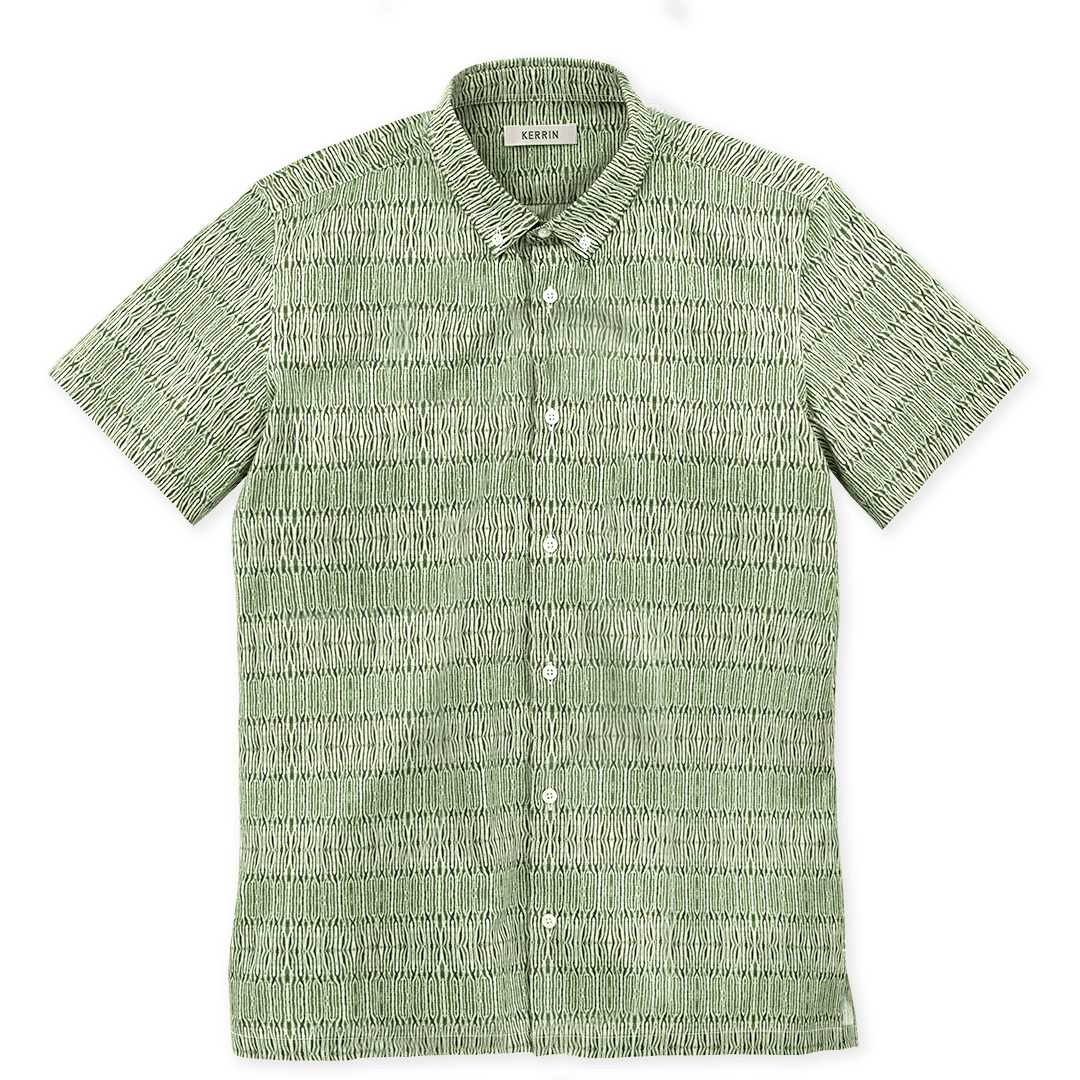 Kerrin Shirt, Mens summer shirt, Mens shirt, Resort Shirt, Print Shirt, Abstract Camo, Ripple Print Shirt, Natural Pattern, Short Sleeve Shirt, Luxury Shirt