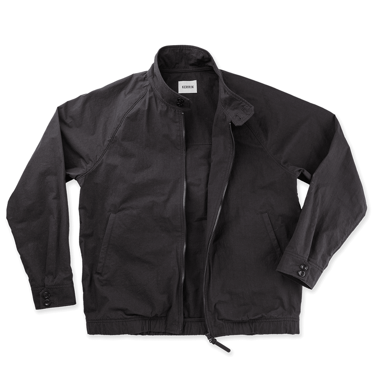 Kerrin Breezebreaker heritage-inspired jacket in vintage black, McQueen-style design
